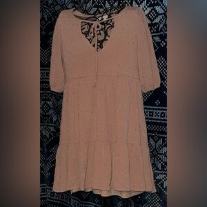 Altar'd State Tan Dress with Textured Design